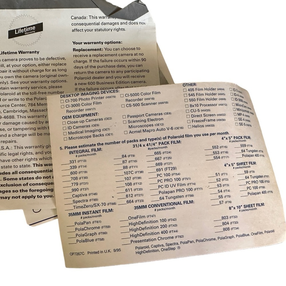 Vintage Polaroid Business Edition 600 2 Instant Camera W/Original Case &…​ - Picture 7 of 11